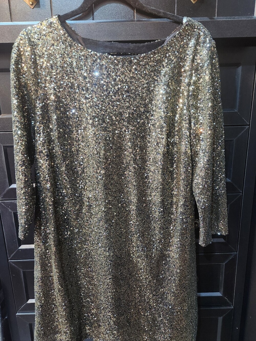 Worthington Sparkling Gold Sequin Party Dress for Women